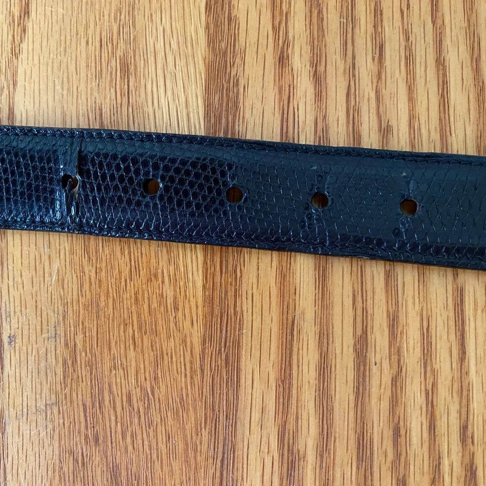 TRAFALGAR Black Burnished Java Lizard 1” Belt SZ 40‎